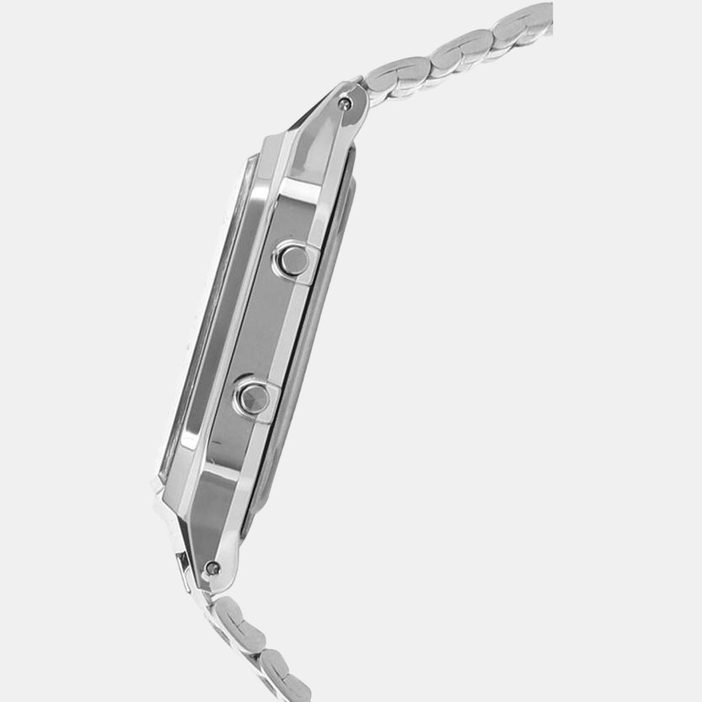 Vintage Unisex Quartz White Dial Analog Stainless Steel Watch AD03