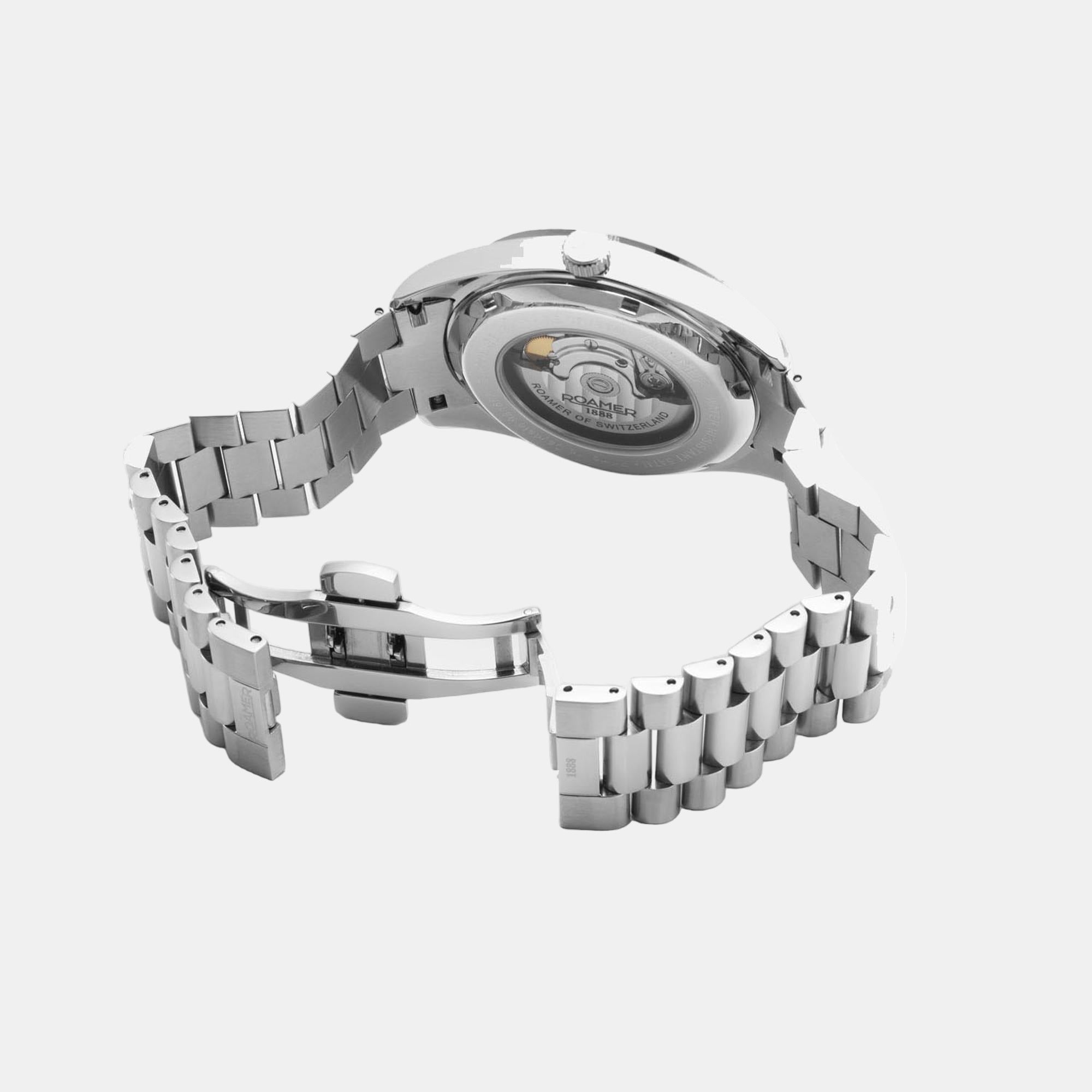 Primeline Daydate Ii Men Automatic Blue Dial Analog Stainless Steel Watch 981666 41 45 50