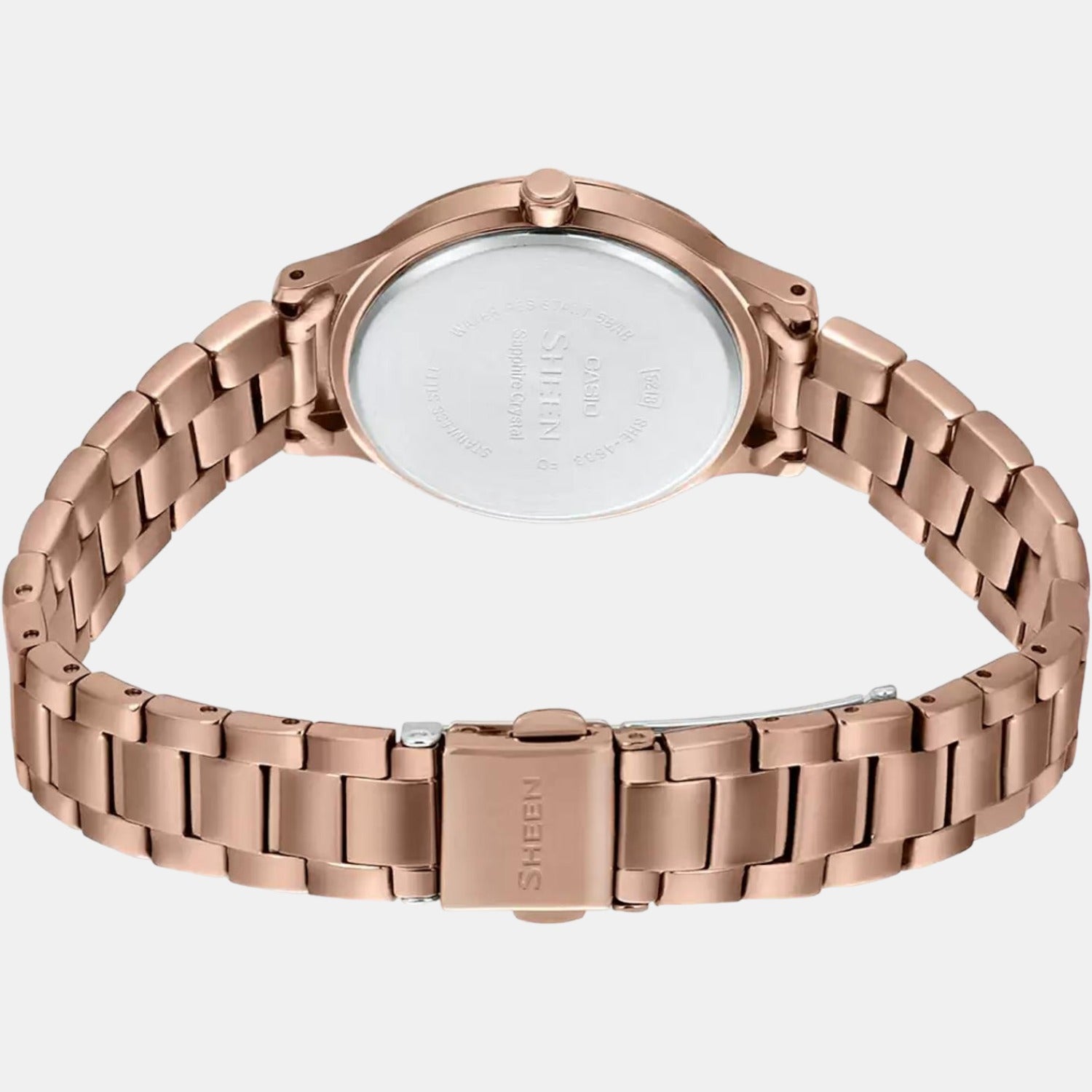 Sheen Women Quartz Rose Gold Dial Analog Stainless Steel Watch SH206