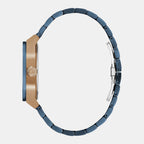 Airborne Men Quartz Blue Dial Analog Stainless Steel Watch Z16008G7MF