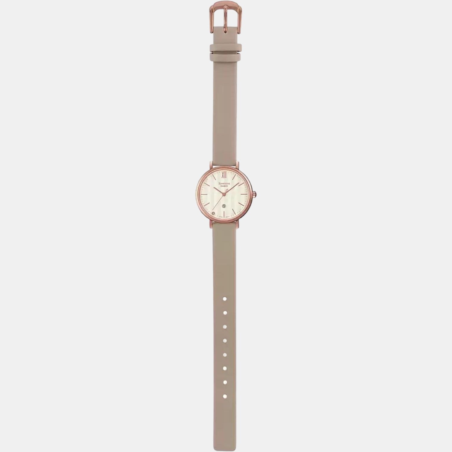 Sheen Women Quartz Rose Gold Dial Analog Leather Watch SX275