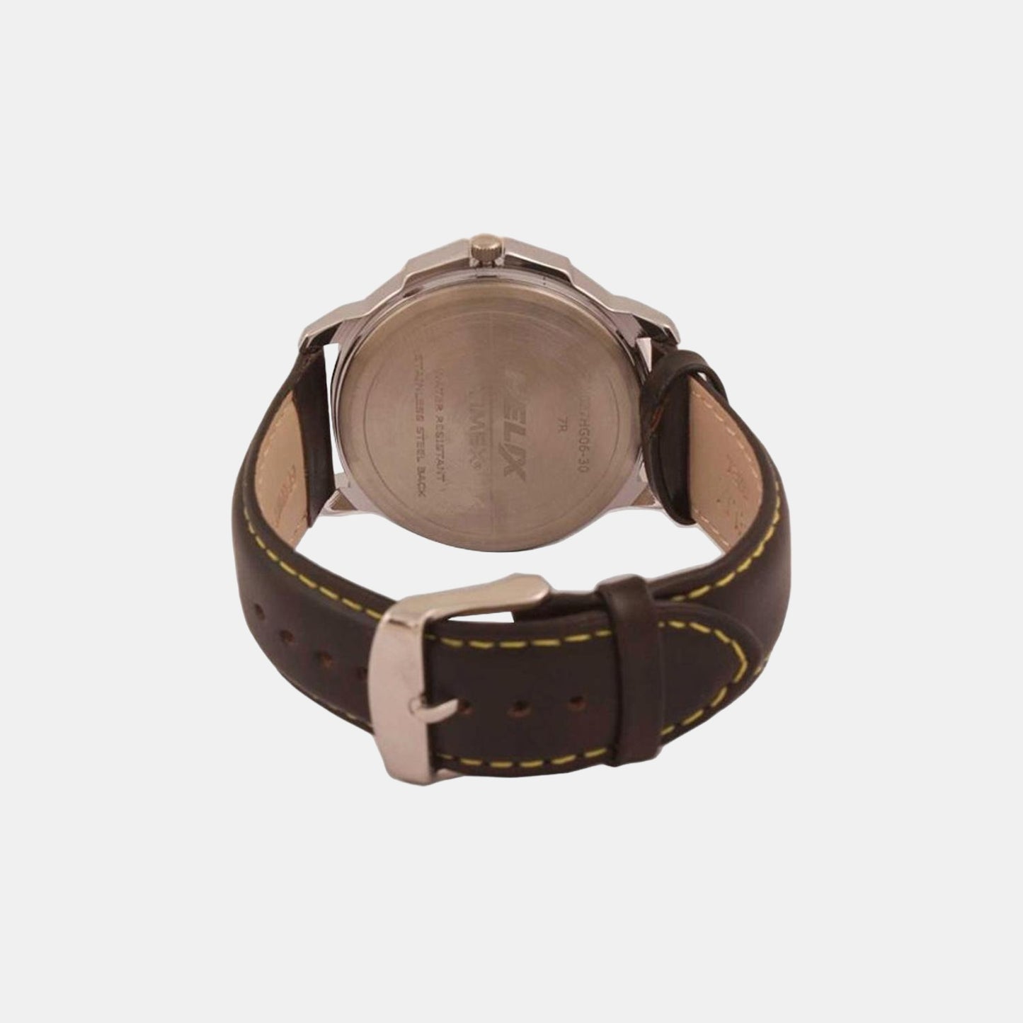 Male Brown Analog Leather Watch TW027HG06