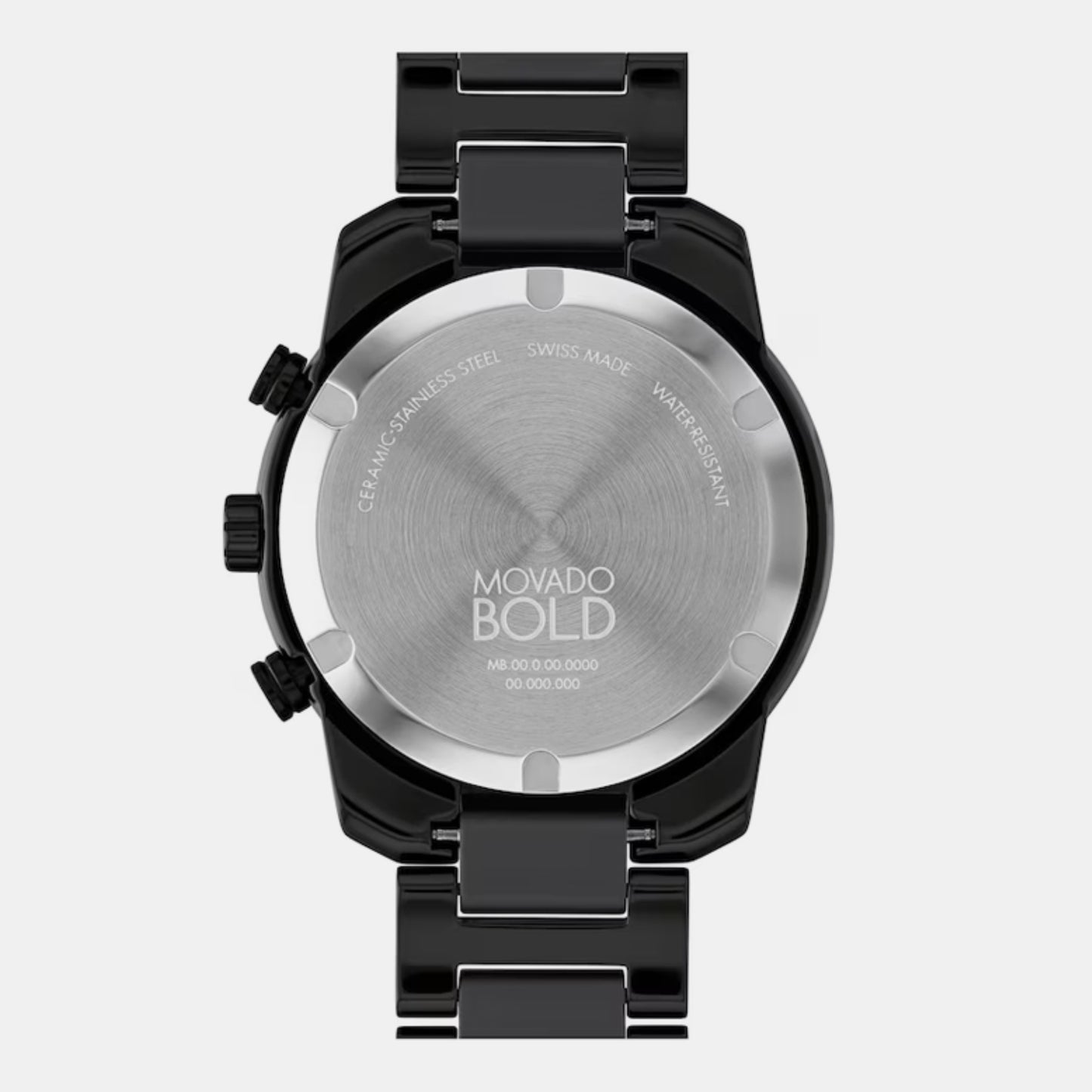 Bold Male Black Chronograph Ceramic Watch 3601103
