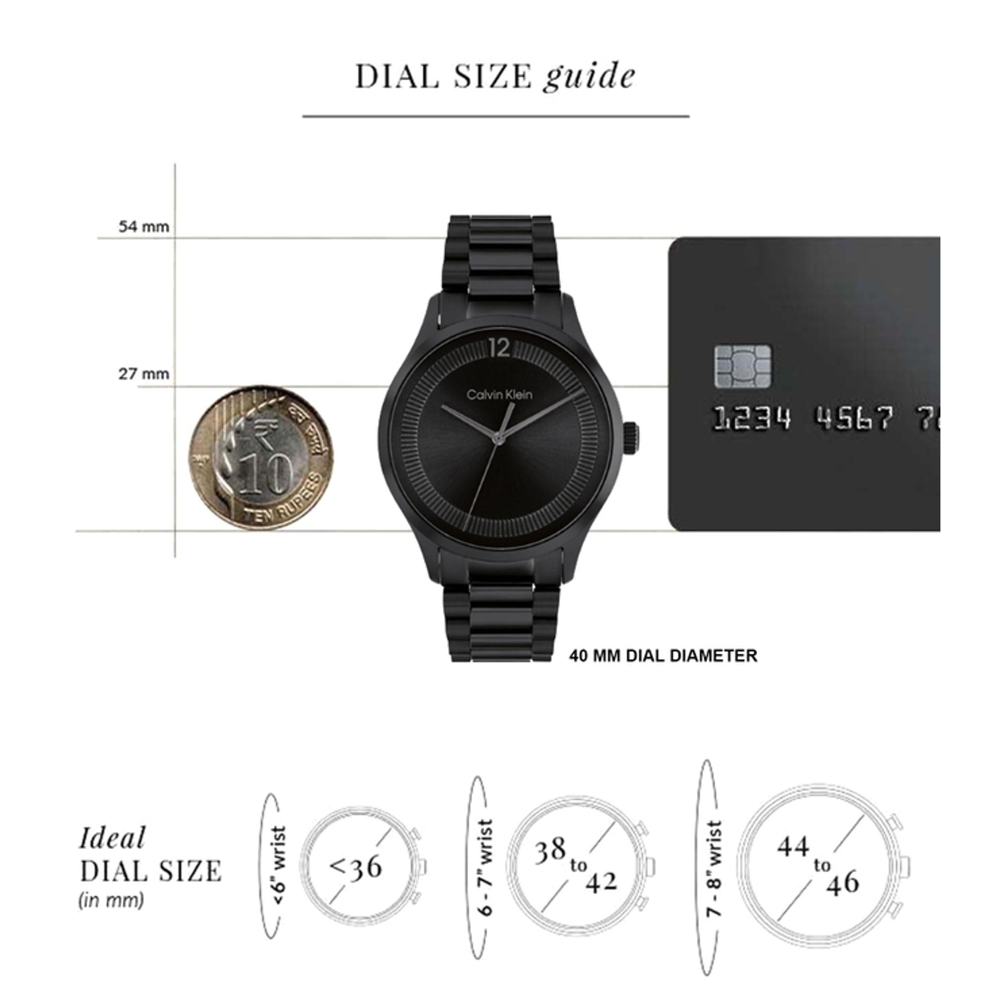 Ck Iconic Unisex Quartz Black Dial Analog Stainless Steel Watch 25200227
