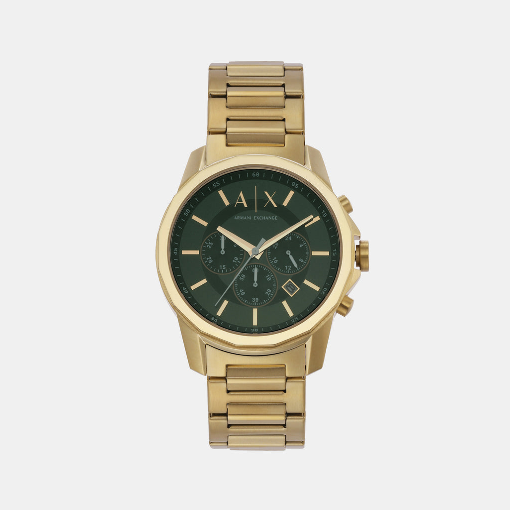 Armani Exchange Round Green Chronograph watch