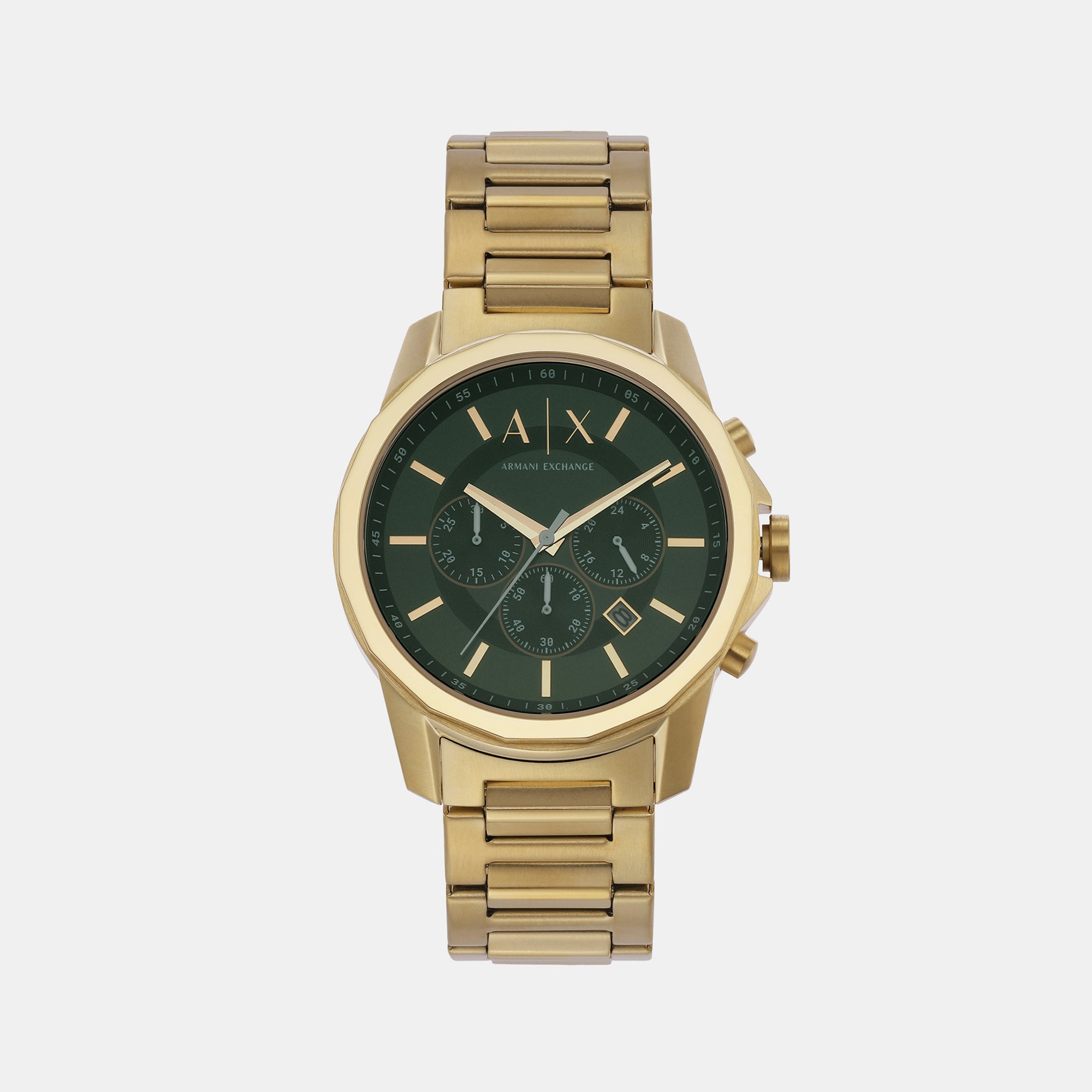 Armani Exchange Round Green Chronograph watch