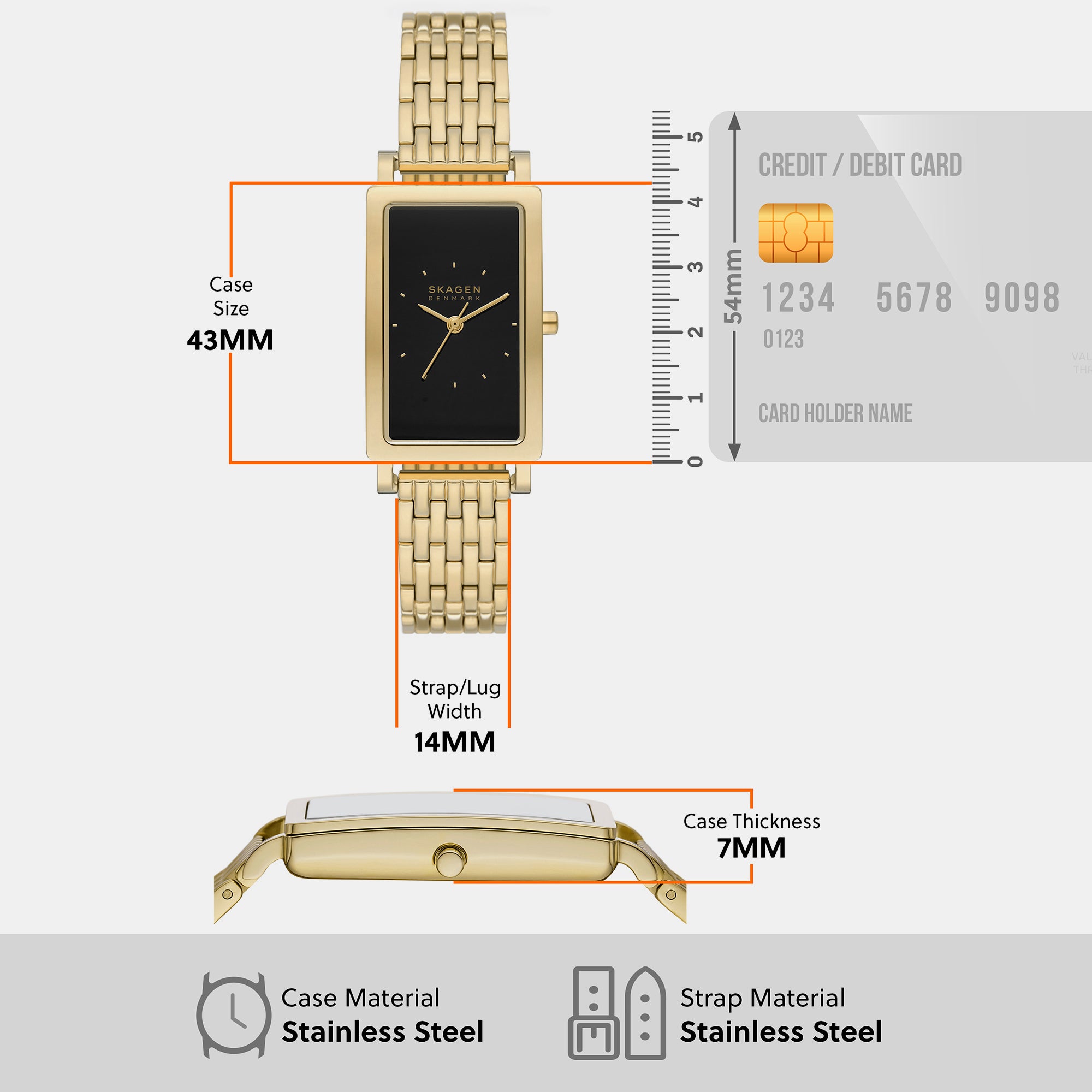 Skagen 30 mm Gold Quartz watch