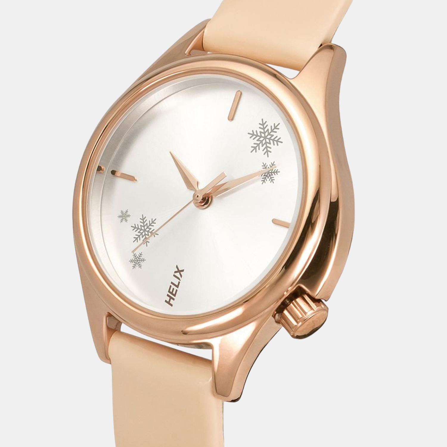 Helix Leather Silver watch