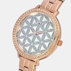 Fashion Women Quartz Silver Dial Analog Stainless Steel Watch TWEL14708