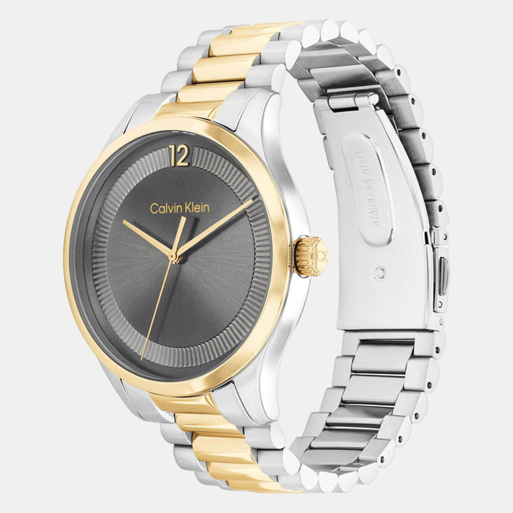 Ck Iconic Men Quartz Black Dial Analog Stainless Steel Watch 25200226