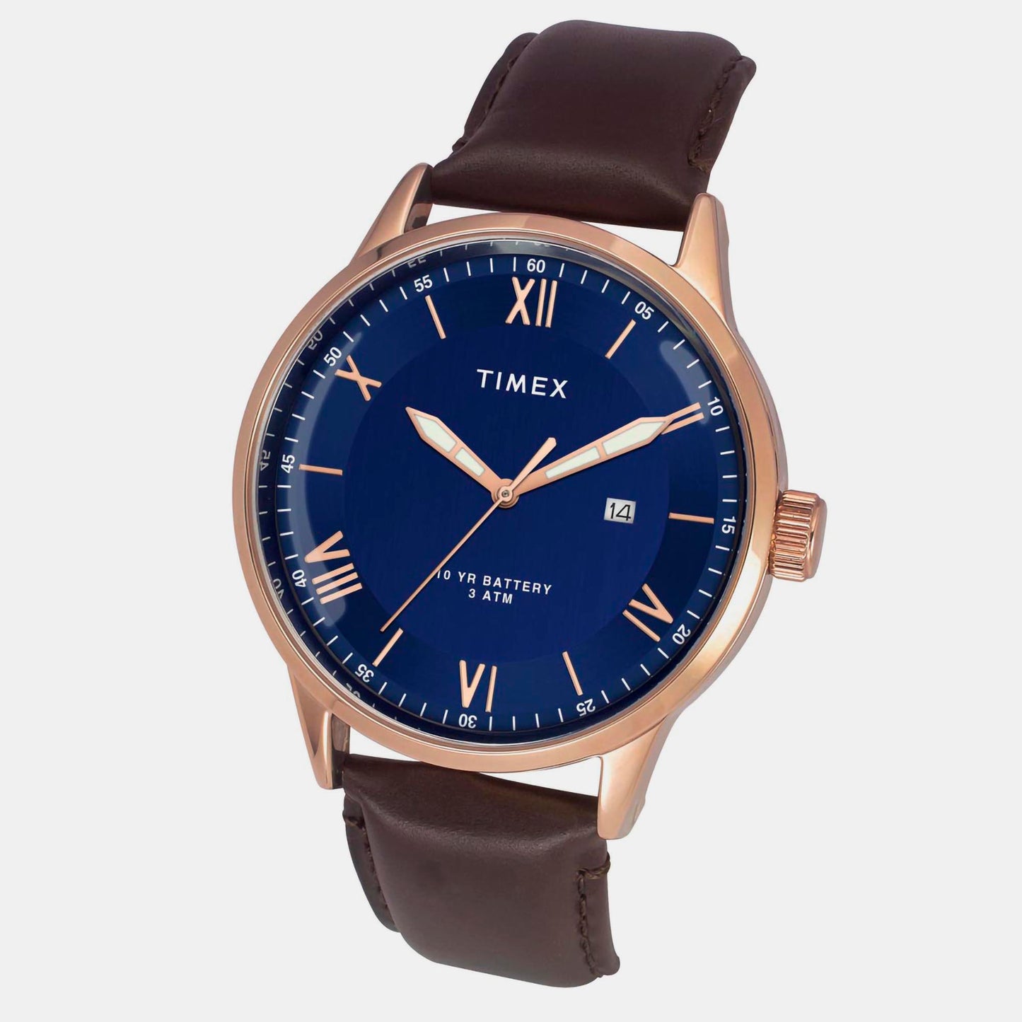 E Class Male Blue Chronograph Leather Watch TWEG19916