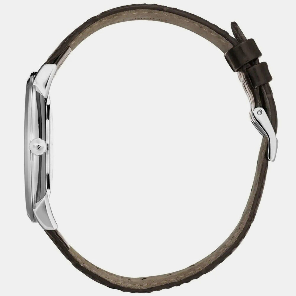 Boss Men Round White watch