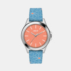 Helix Round Orange Analog watch