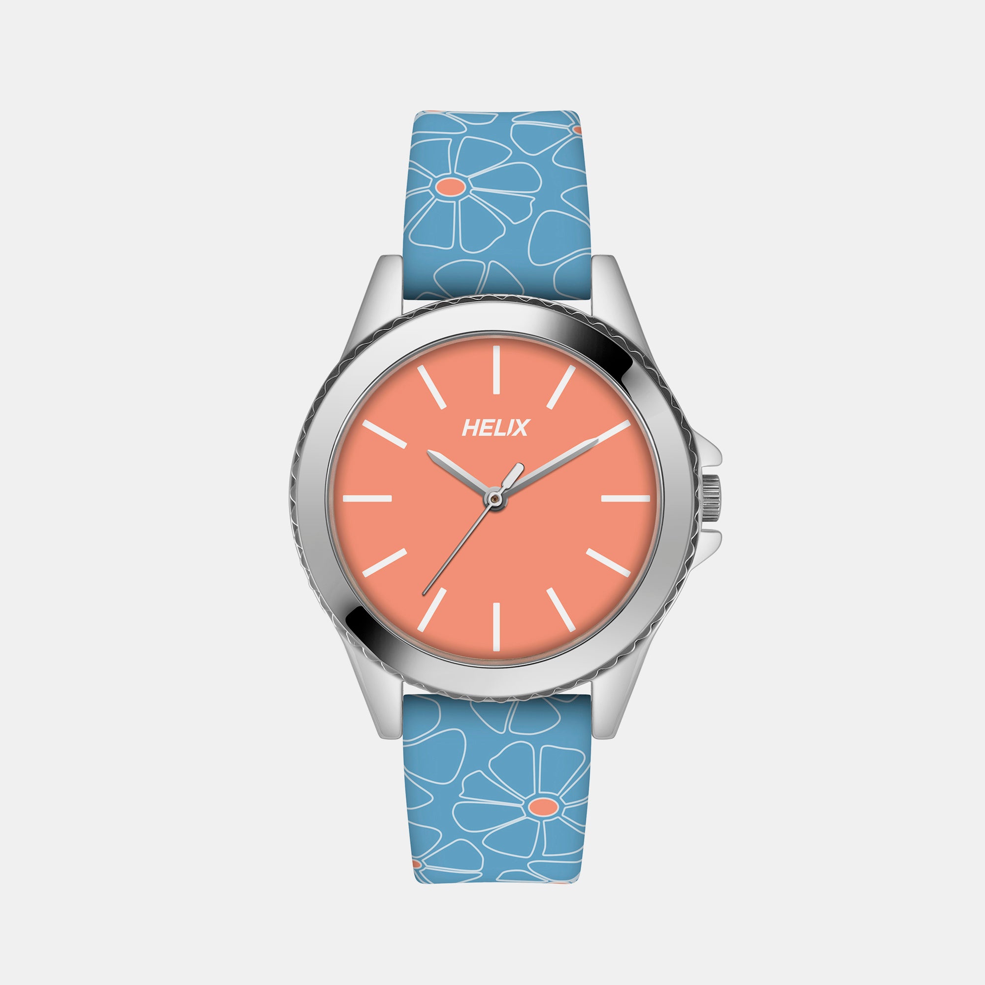 Helix Round Orange Analog watch