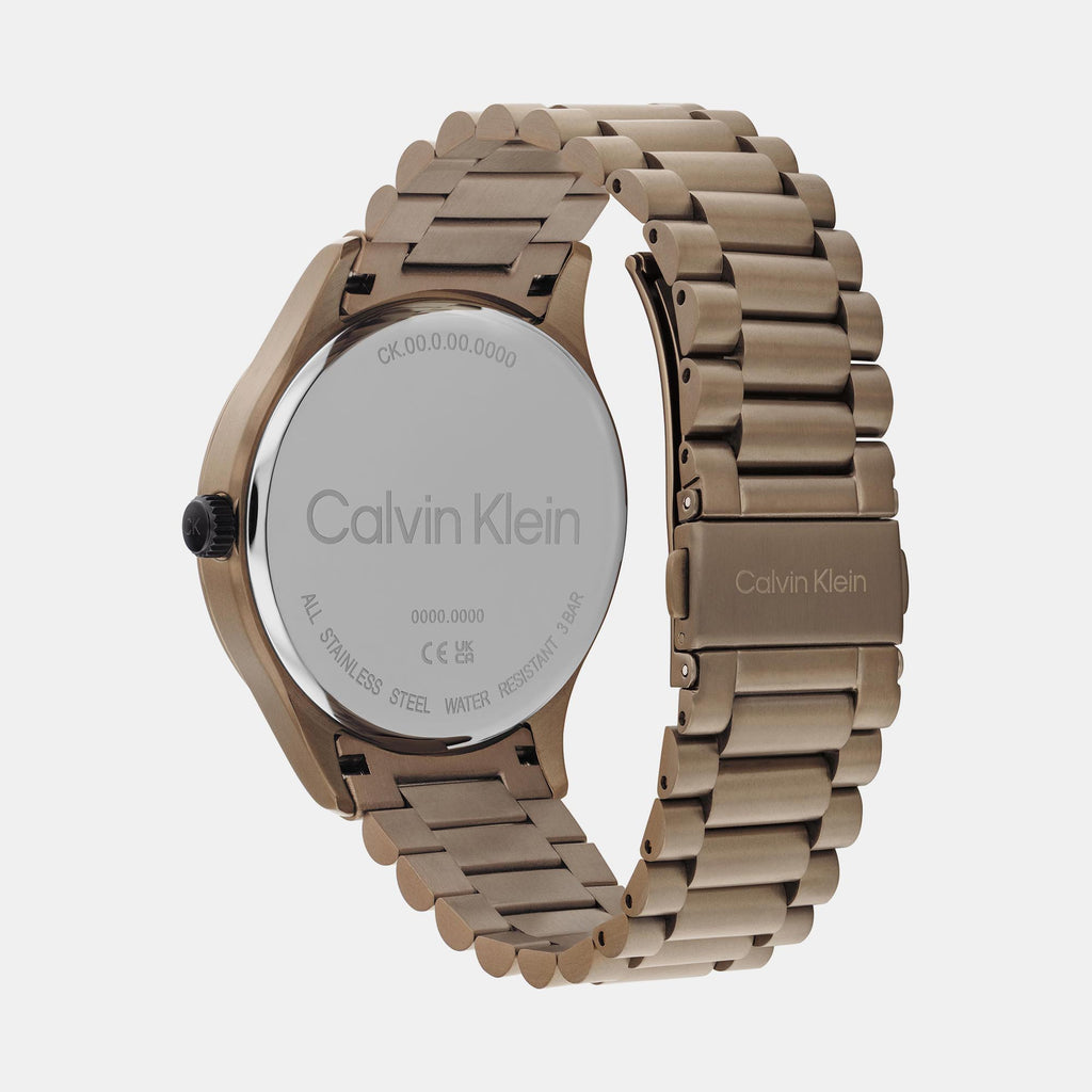 Calvin Klein Unisex Round Khaki watch