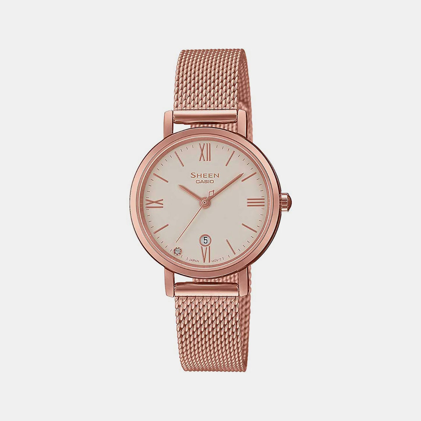 Sheen Pink Female Analog Mesh Watch SX280