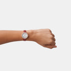 Emporio Armani Leather Silver watch