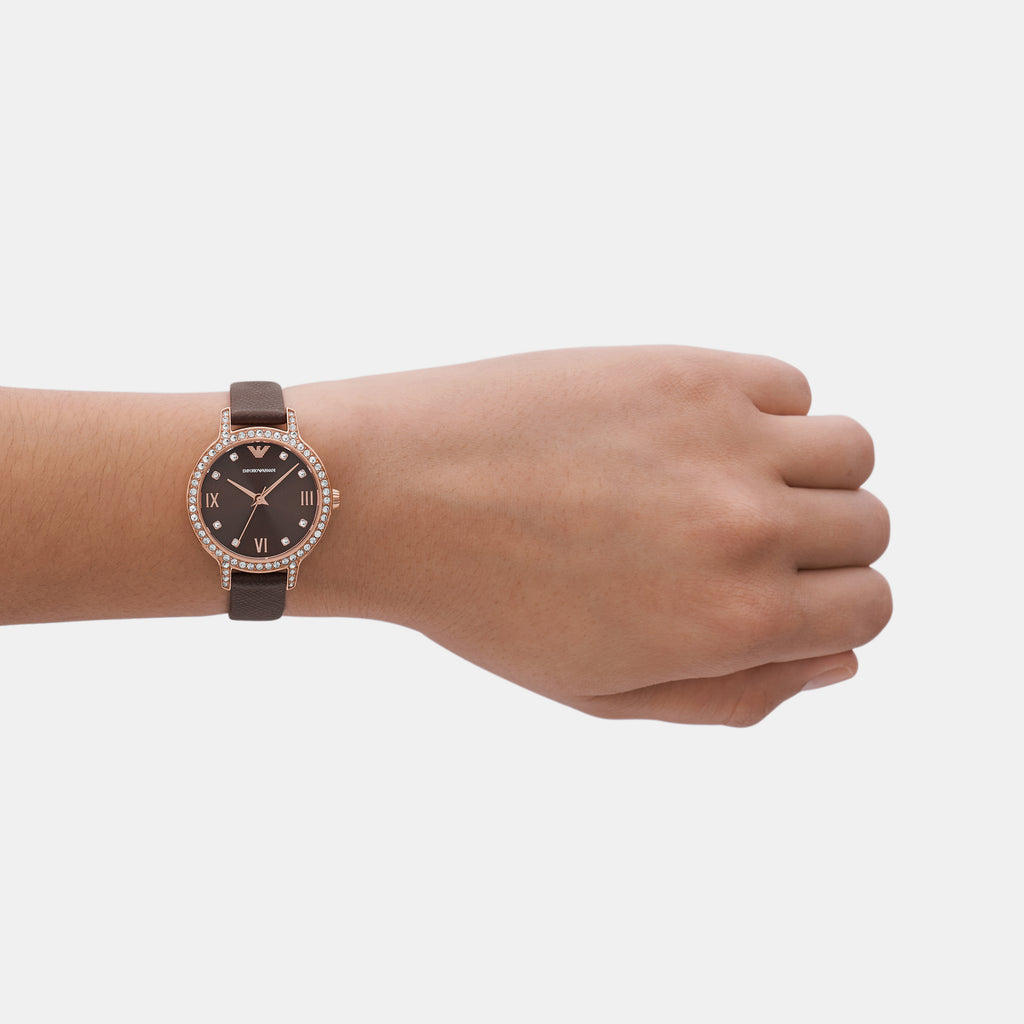 Emporio Armani Round Quartz Analog Women watch