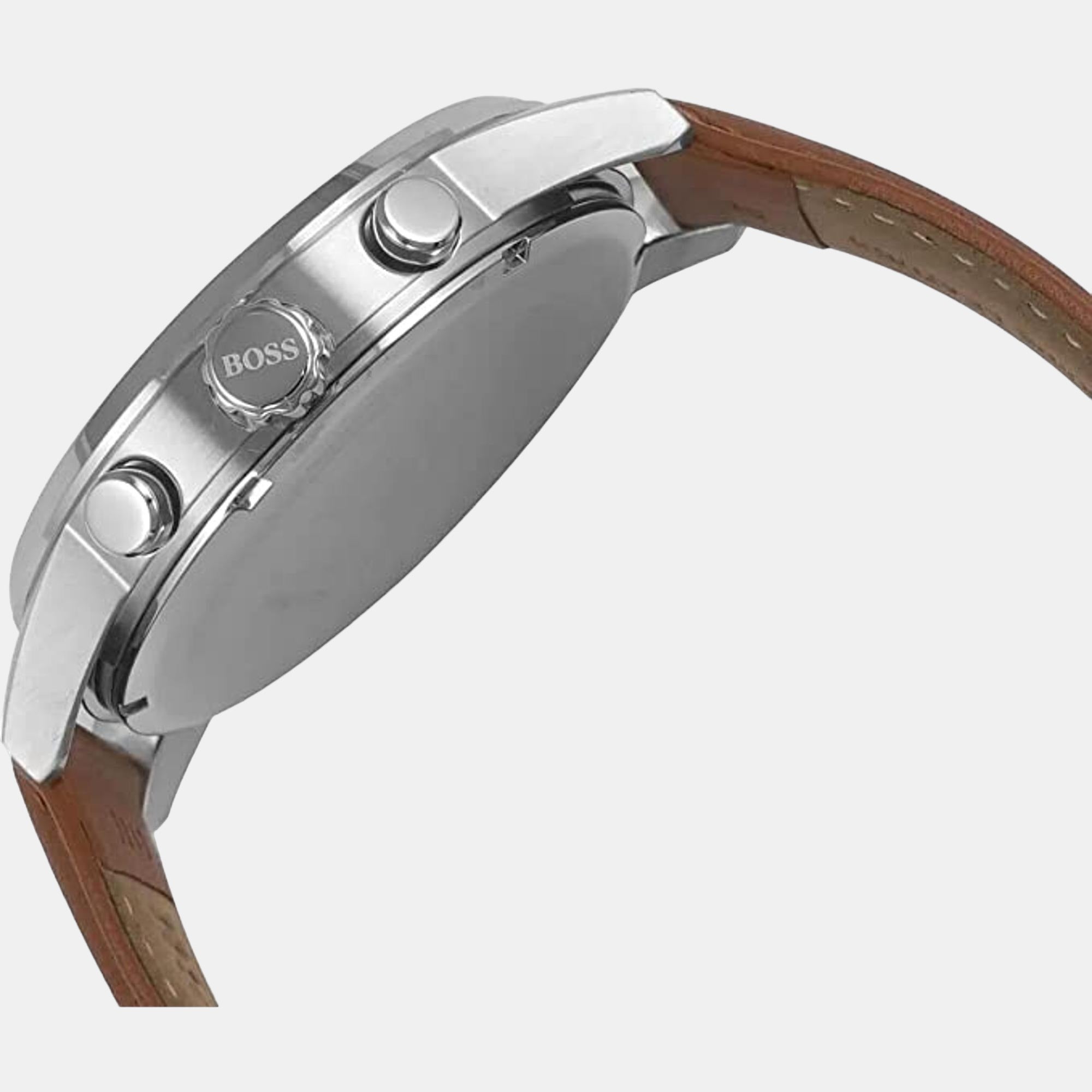 Navigator Men Quartz Black Dial Chronograph Leather Watch 1513812