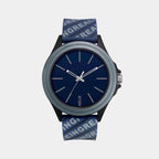 Helix Round Blue Analog watch