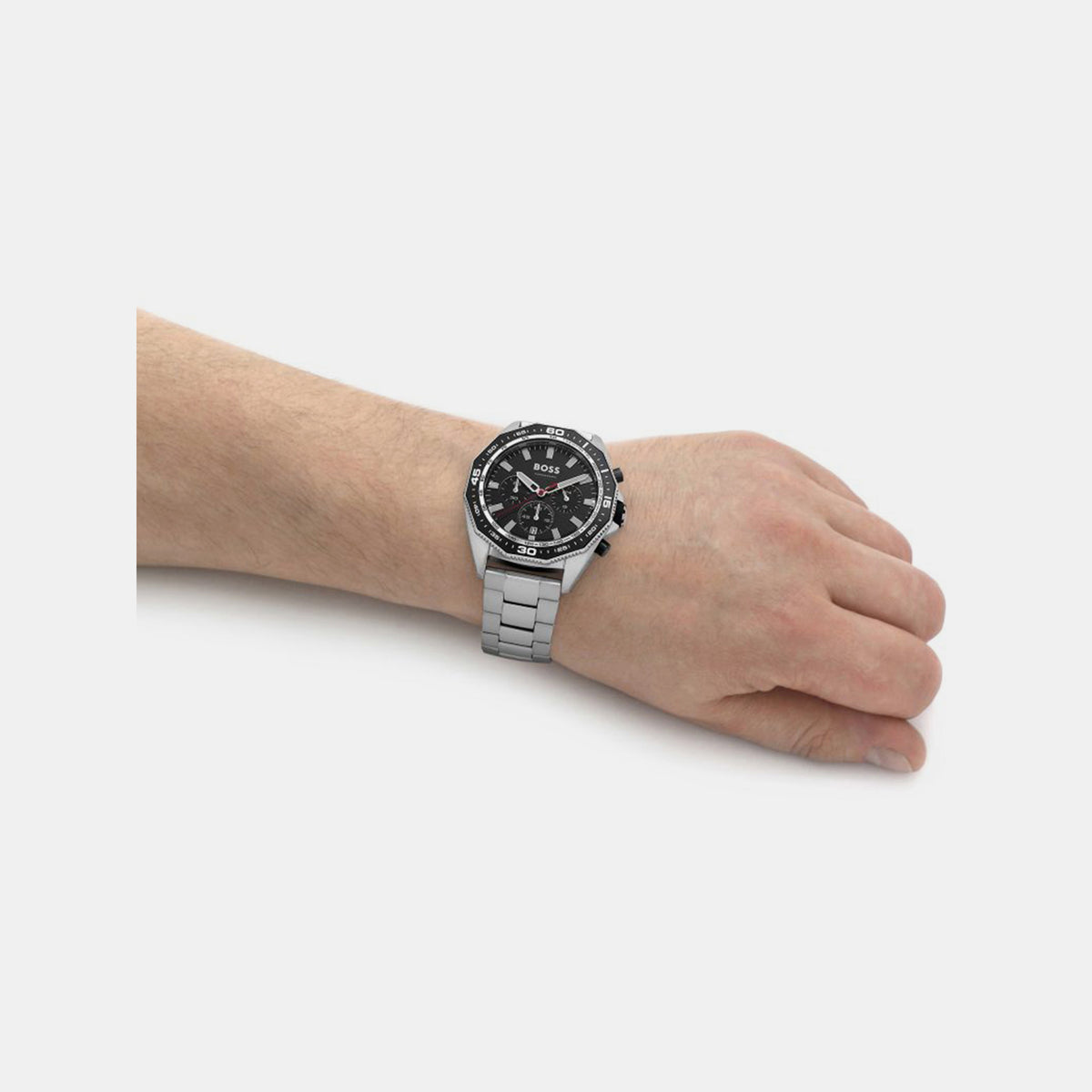Boss 44 mm Silver Quartz watch
