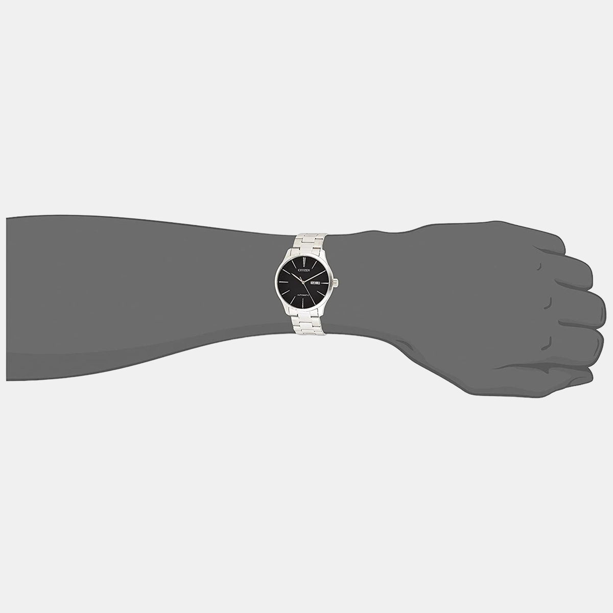Men Automatic Black Dial Analog Stainless Steel Watch NH8350-83E