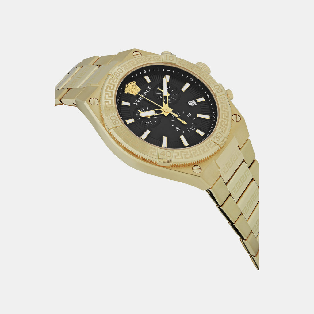 Versace Men Round Black watch