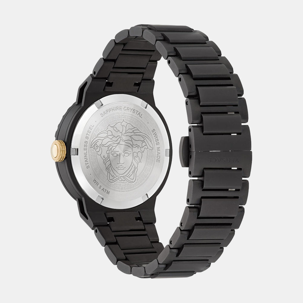 Medusa Infinite Women Quartz Black Dial Analog Stainless Steel Watch VE3F00622