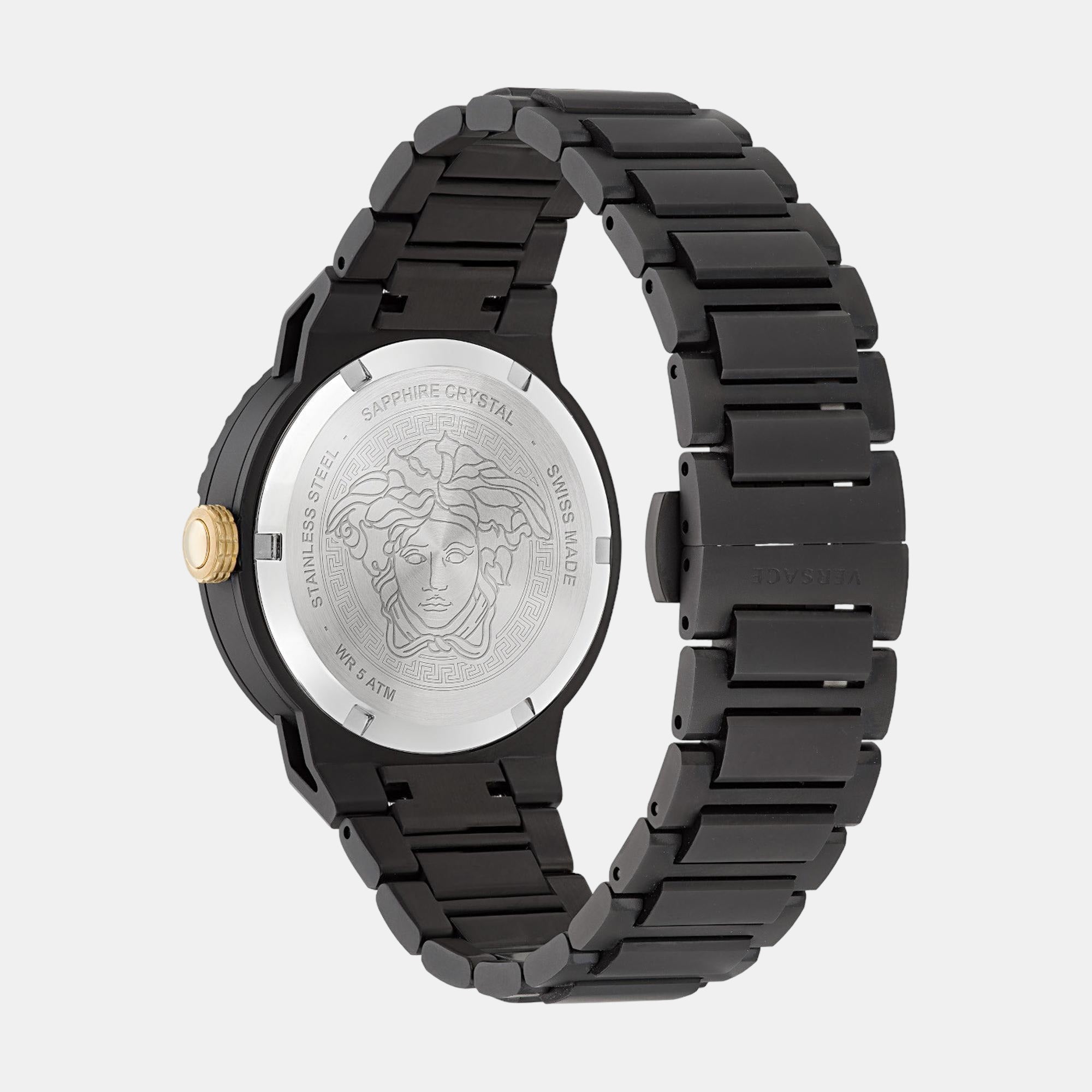 Medusa Infinite Women Quartz Black Dial Analog Stainless Steel Watch VE3F00622