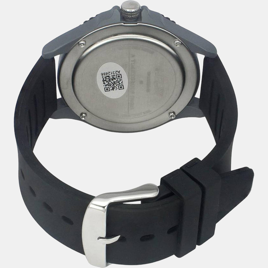 Men Quartz Two Tone Dial Analog Silicone Watch TW033HG22