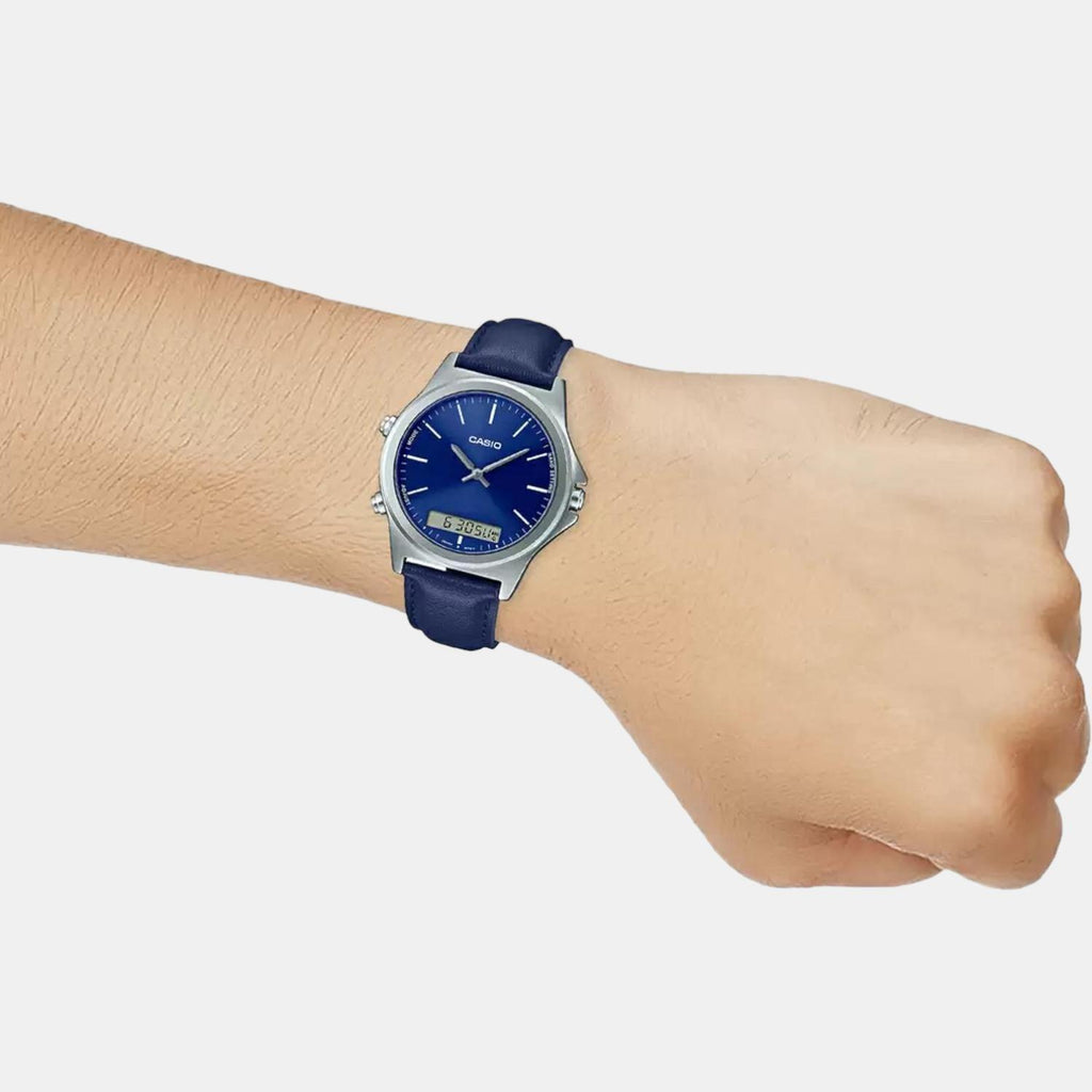 Casio Leather Blue watch
