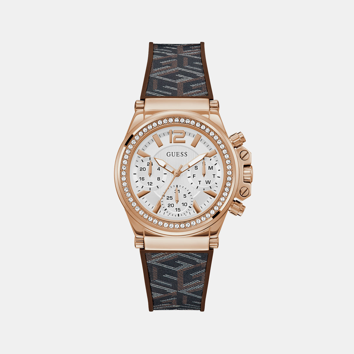 Guess Round White Chronograph watch