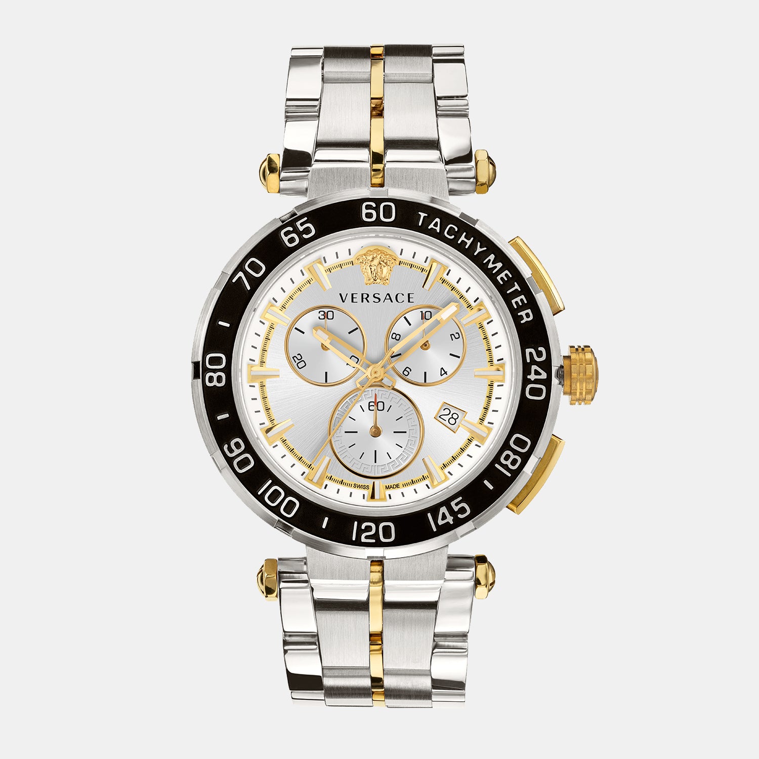 Versace Round Silver Chronograph watch
