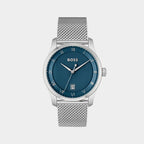 Boss Round Blue Analog watch