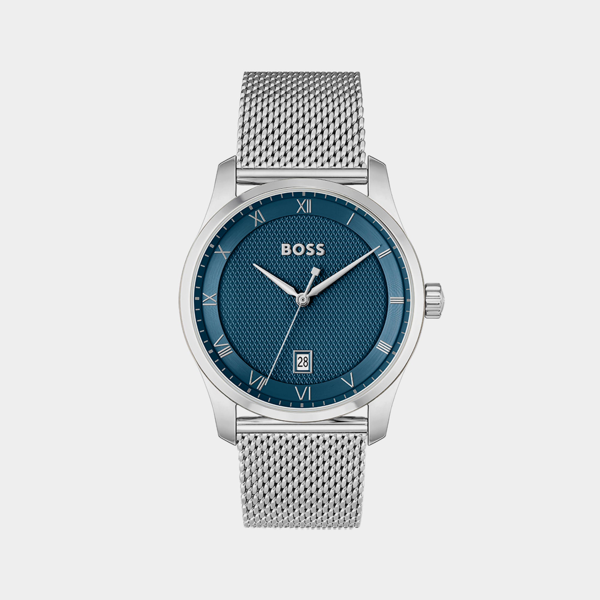 Boss Round Blue Analog watch
