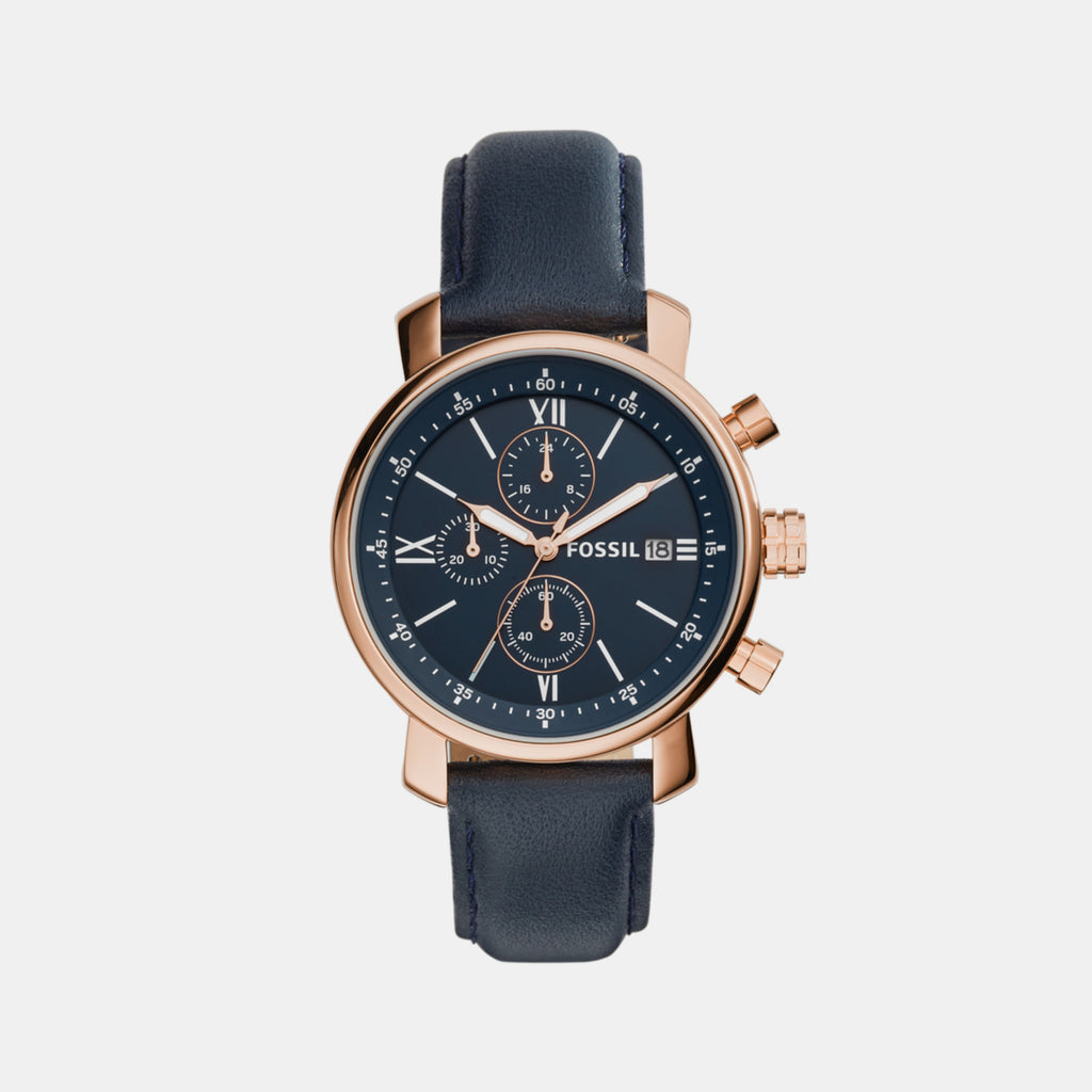 Fossil Round Blue Chronograph watch