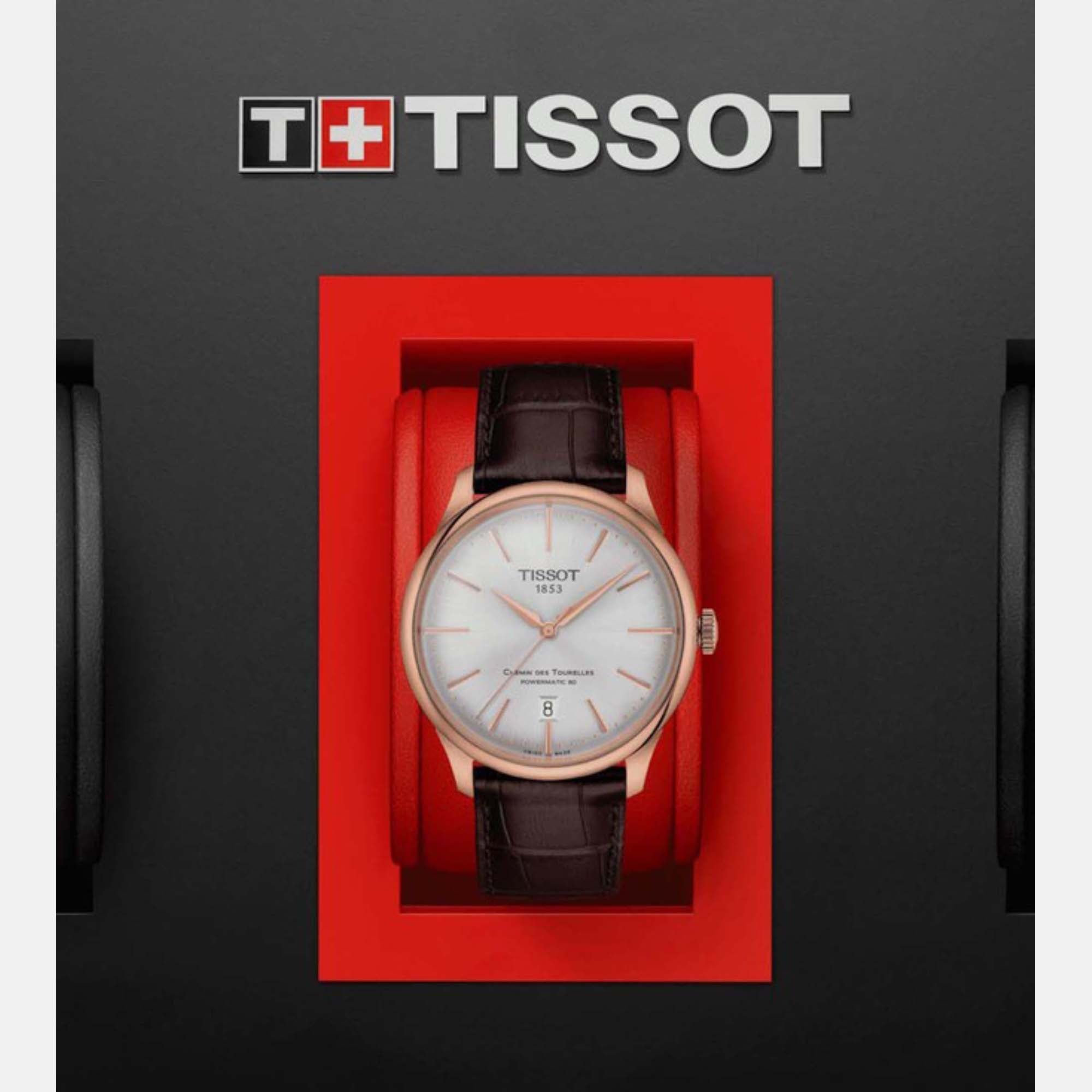 Tissot Leather Silver watch
