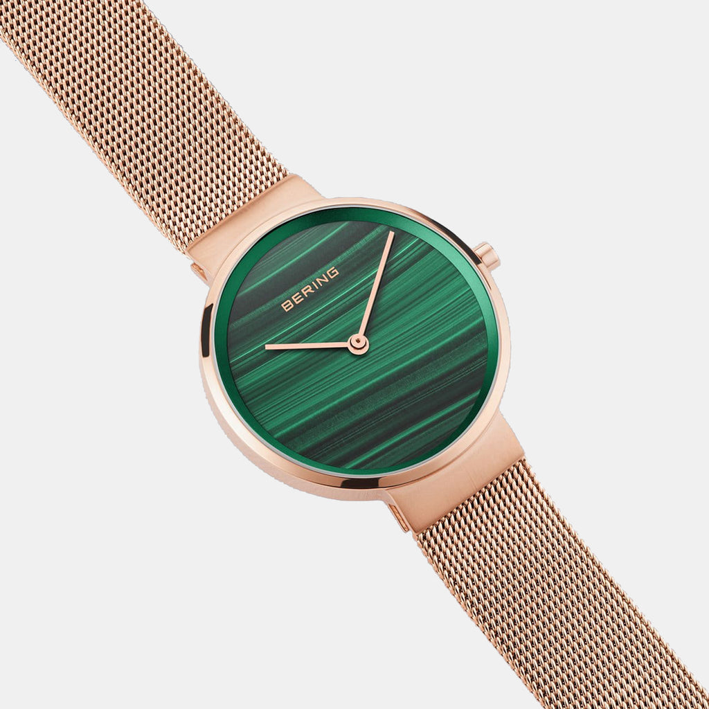 Bering Women Round Green watch