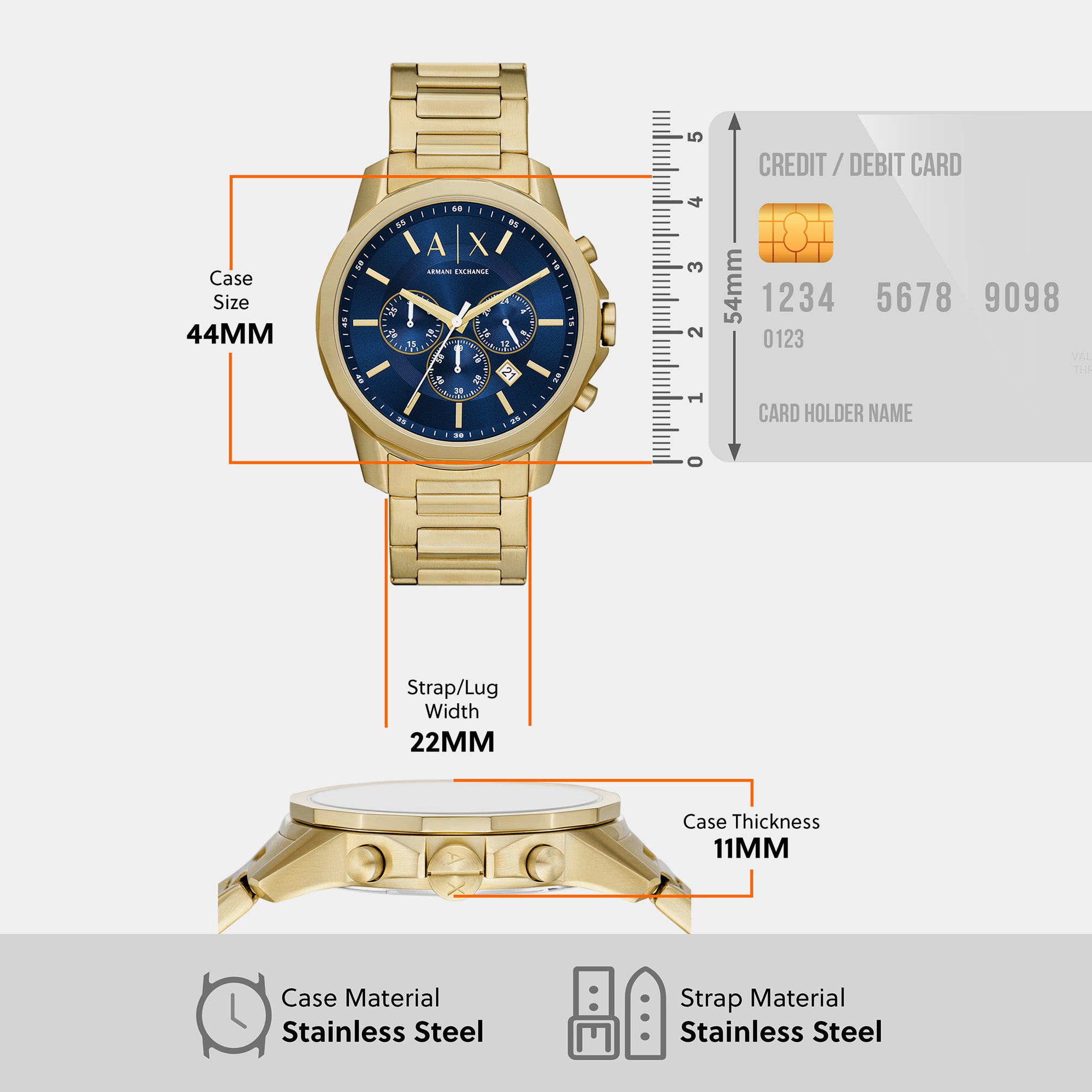 Armani Exchange 30 mm Gold Quartz watch