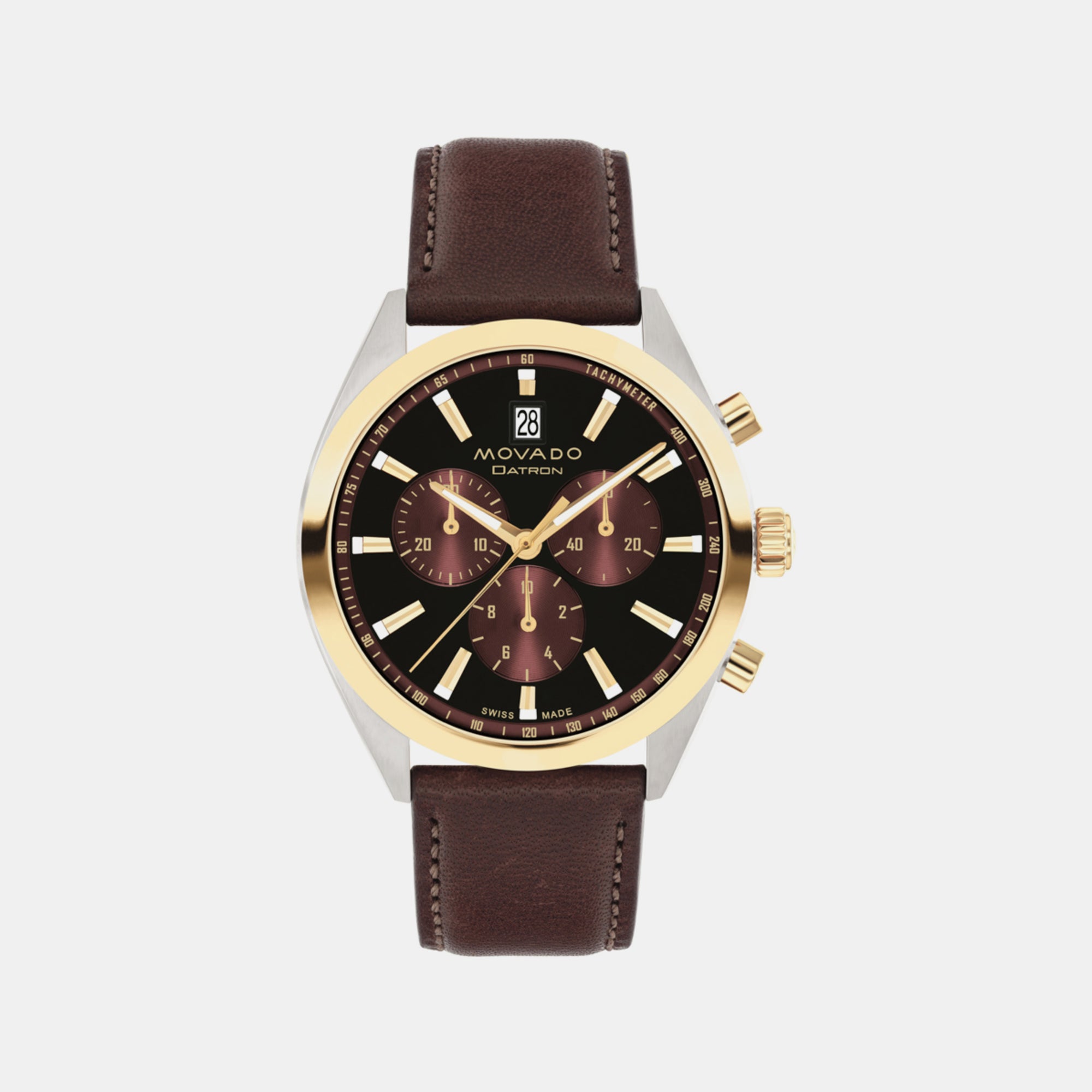 Movado Round Black Chronograph watch