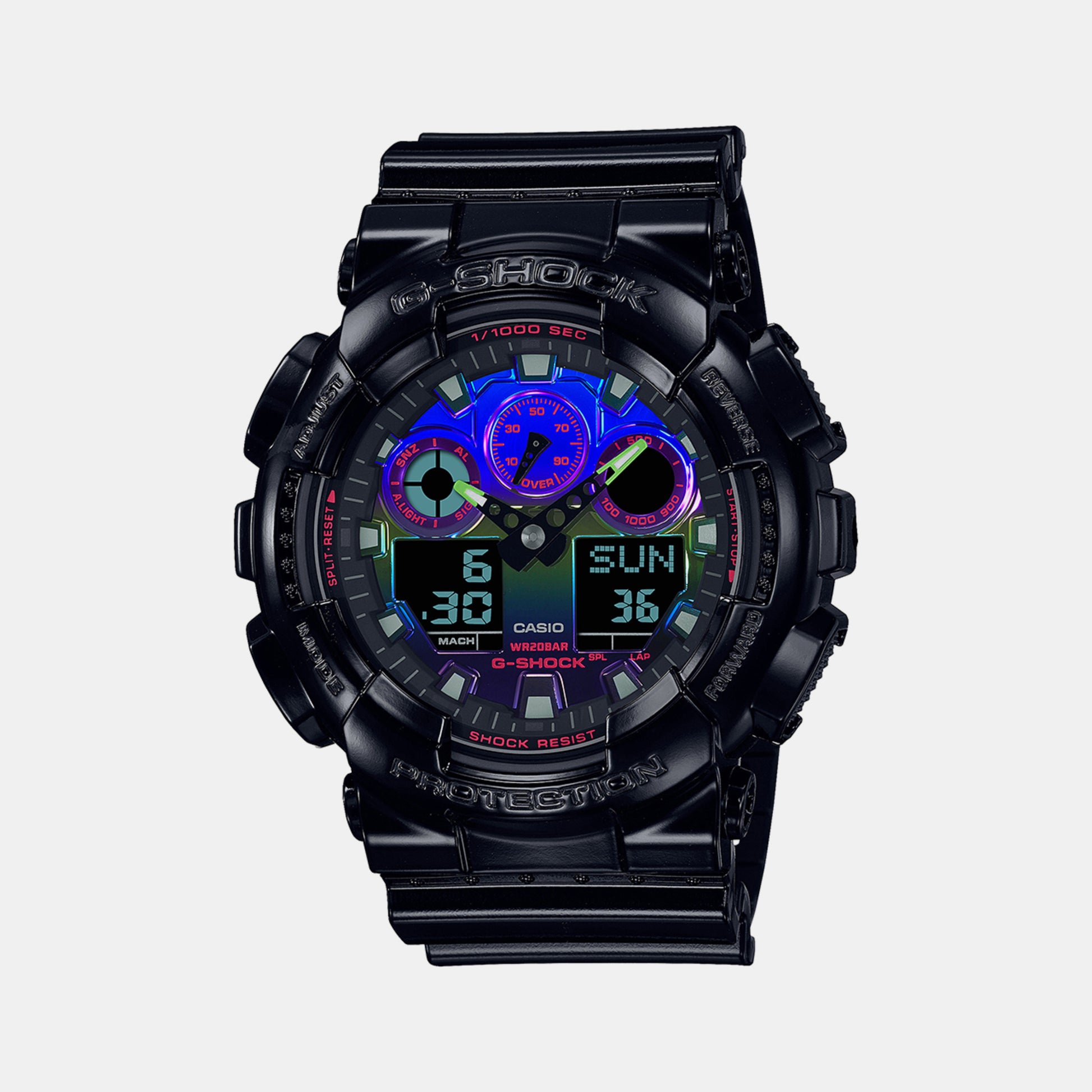 Male Black Analog-Digital Resin Watch G1365