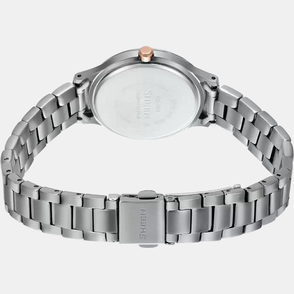 Sheen Women Quartz White Dial Analog Stainless Steel Watch SH205