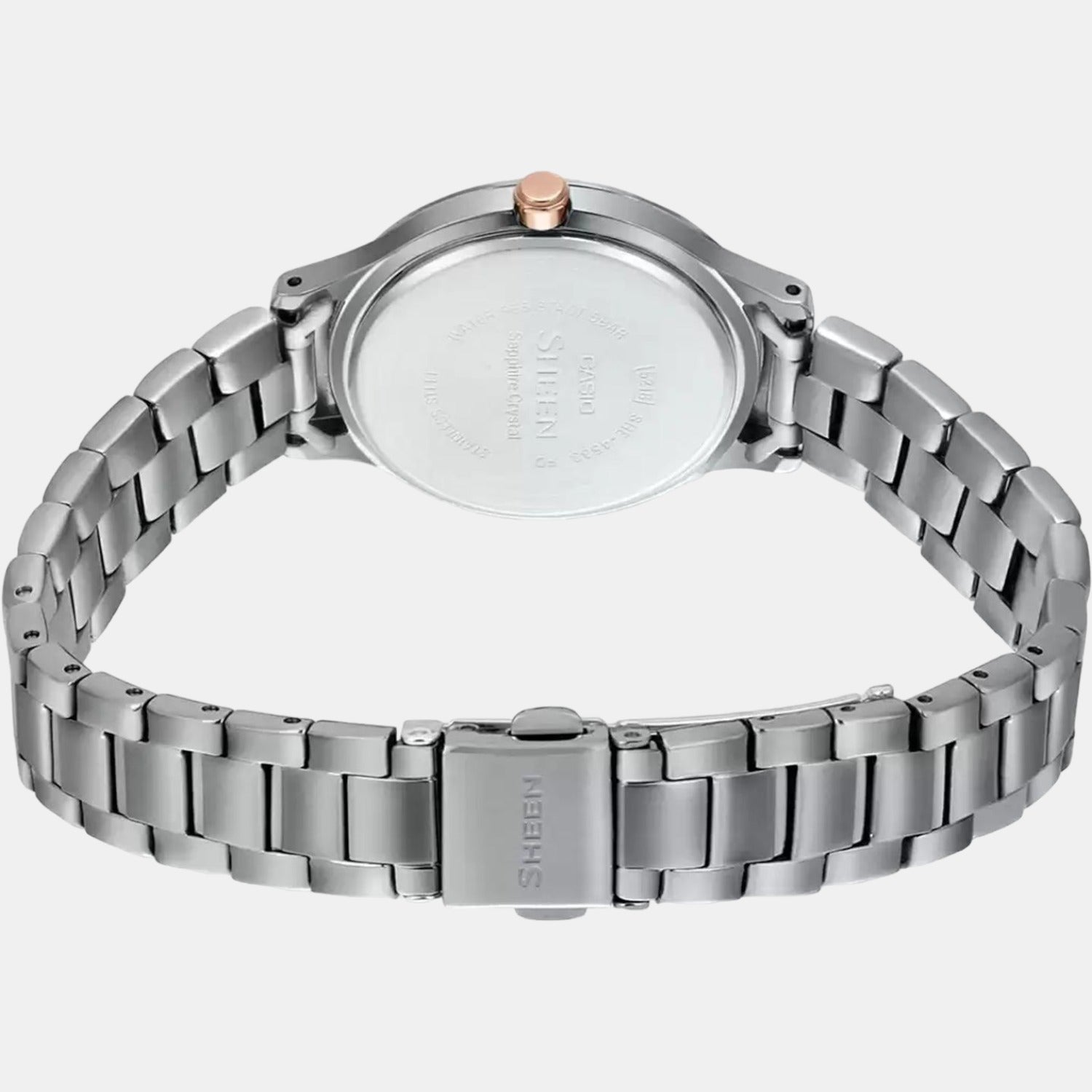 Sheen Women Quartz White Dial Analog Stainless Steel Watch SH205