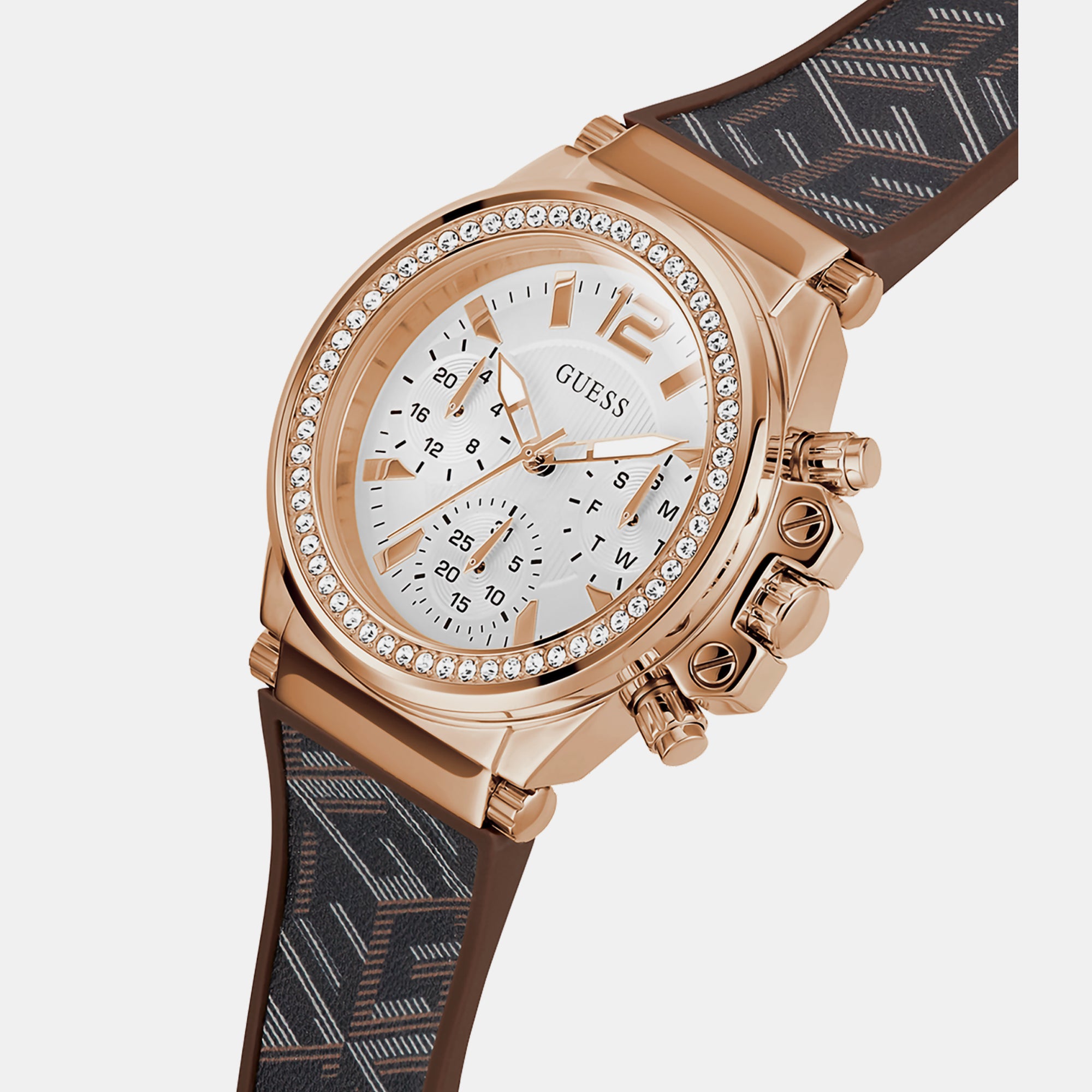 Guess Women Round White watch