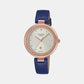 Female Silver Analog Leather Watch SH297