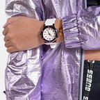 Men Quartz White Dial Analog Resin Watch GW0556L2