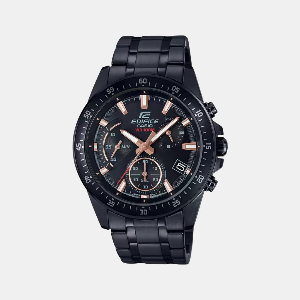 Casio Round Black Chronograph watch