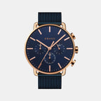 Obaku Round Blue Analog watch