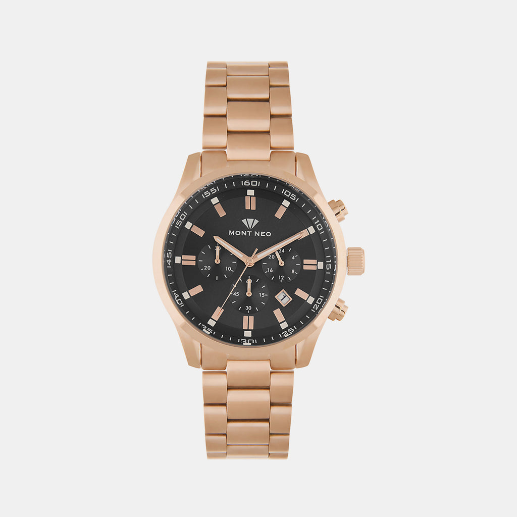 Mont Neo Round Black Chronograph watch