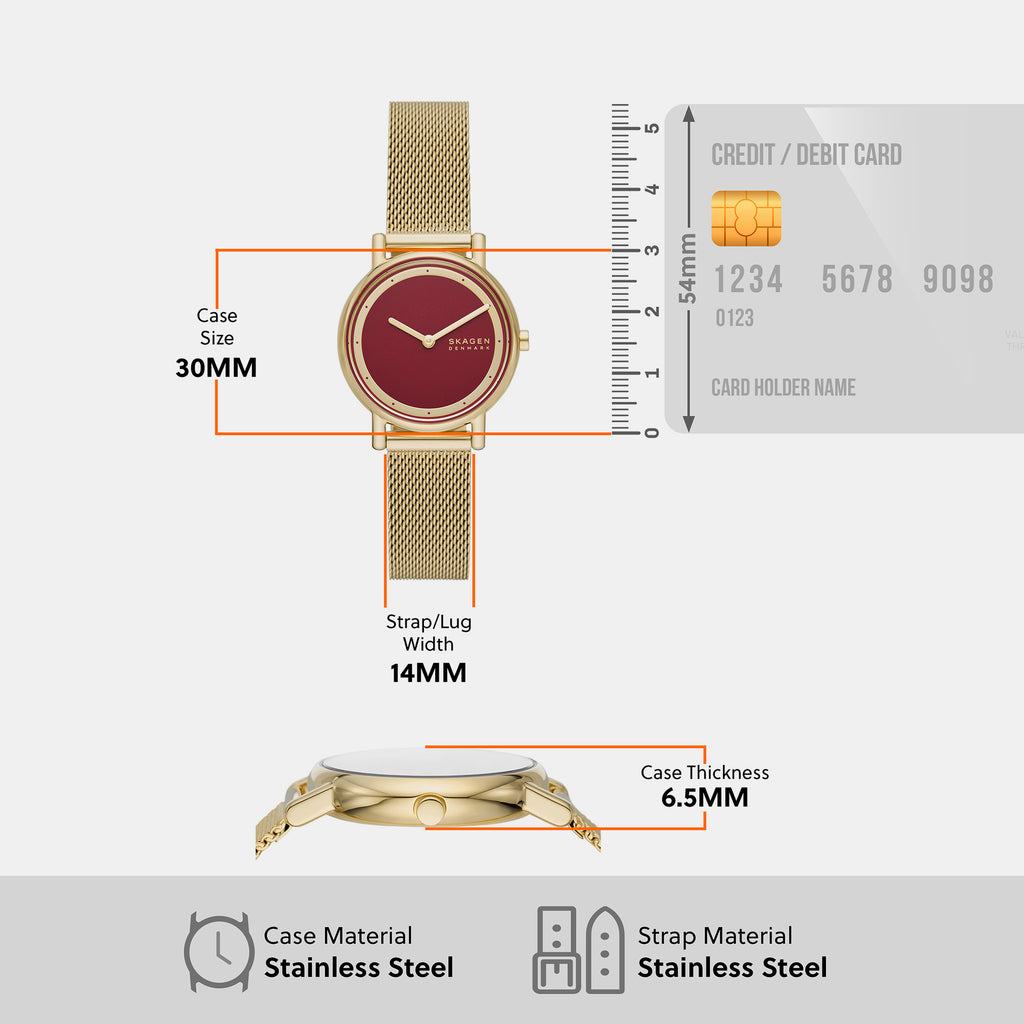 Skagen 30 mm Gold Quartz watch